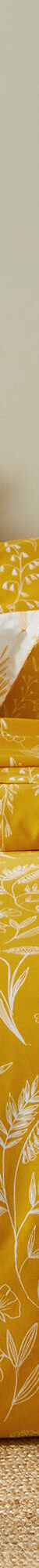 Linge de lit Alessia en coton imprimé fleuri (jaune) Linge de lit Alessia en coton imprimé fleuri (jaune)